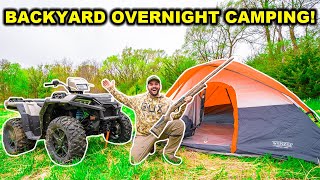 OVERNIGHT Camping in My BACKYARD for the FIRST TIME!!!