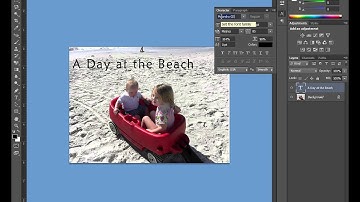 Adding text and using the Character Panel