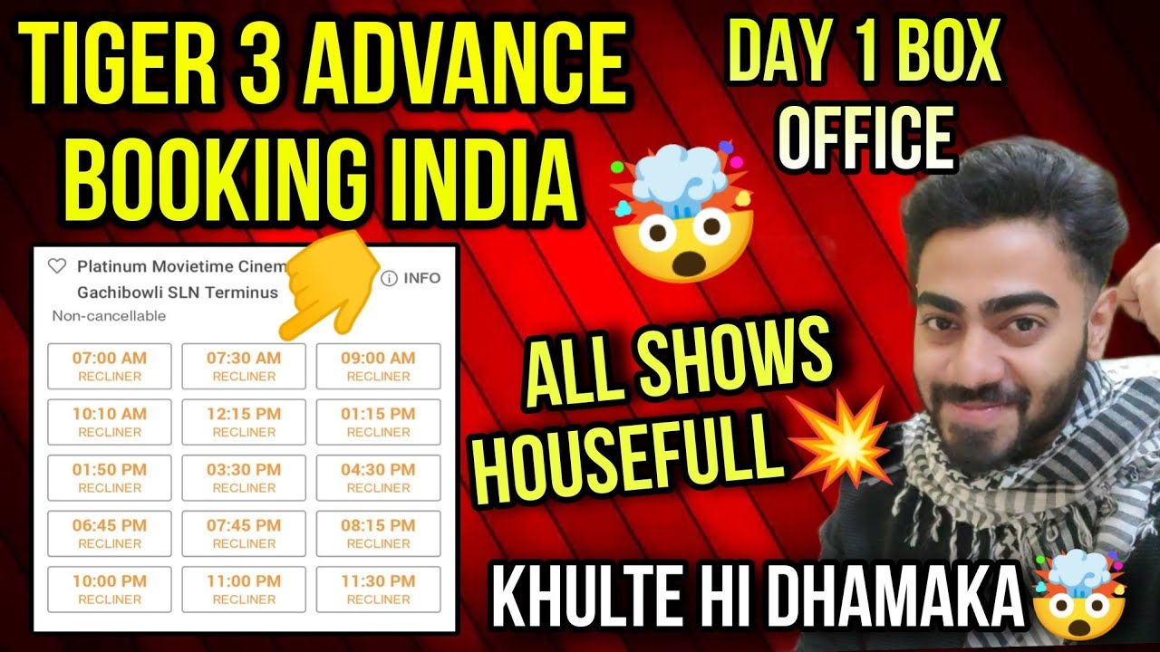 TIGER 3 INDIA ADVANCE BOOKING REPORT | TIGER 3 BOX OFFICE COLLECTION DAY 1 | OUTSTANDING RESPONSE