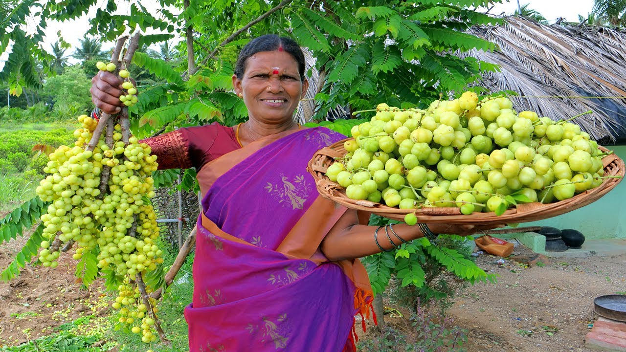 couseberry-thokku-recipe-village-style-pickle-making-side-dish-for