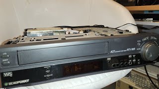 Ripristino meccanica vcr VHS Blaupunkt RTV 665 con testina video gravemente danneggiata