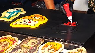 Amazing Freehand Pancake Artist - Thai Street Food | World's Most Artistic Pancake Art screenshot 4