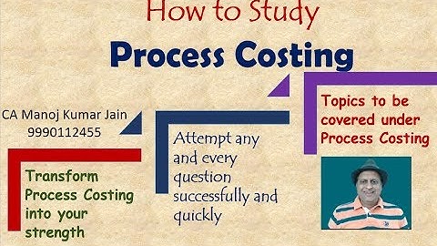 Process Costing IPCC lectures | CA Inter Costing Offline video lectures