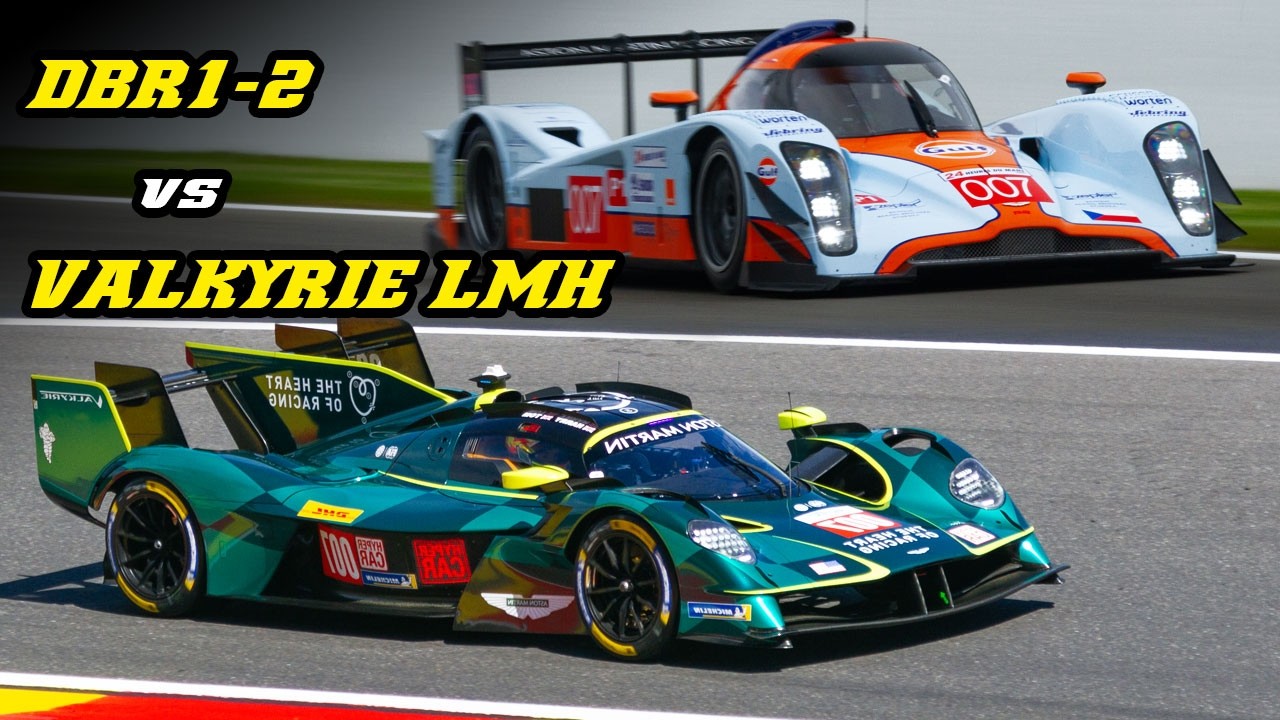 V12 SOUND COMPARISON | Aston Martin Valkyrie LMH vs Lola Aston Martin DBR1-2