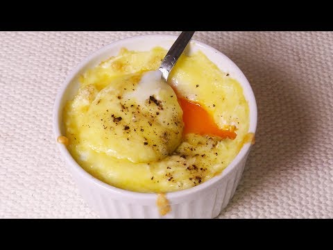 breakfast-in-a-ramekin:-baked-eggs-with-polenta-&-herbed-sausage-(recipe-video)