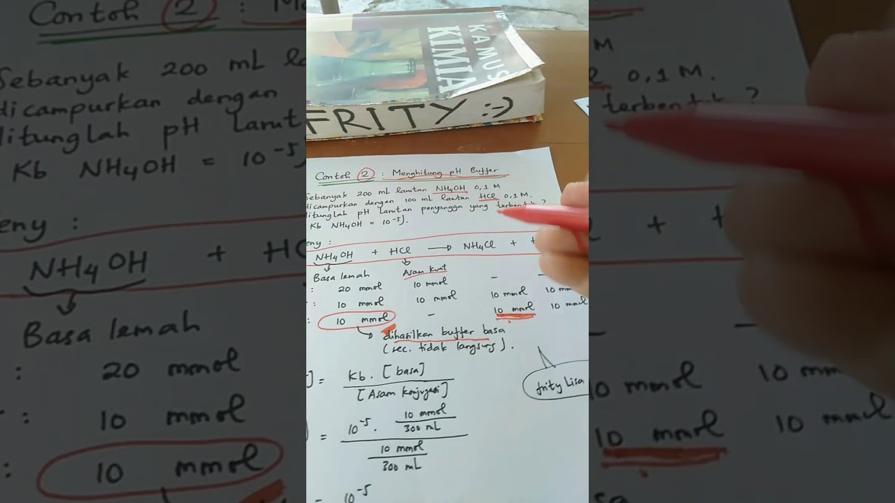 Contoh soal 2, menghitung pH larutan Penyangga - YouTube
