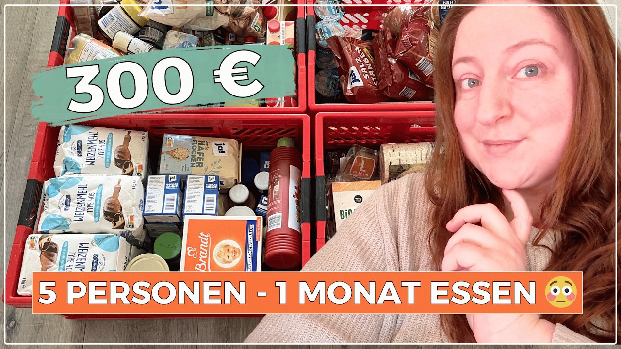 So viel kostet 1 MONAT Essen für 5 Personen! 😳 ÜBER 300€ – XXL Einkauf & Essensplan 💸 | Big Mary