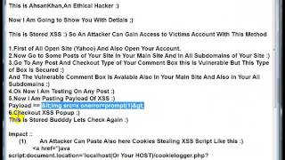 Stored XSS In Yahoo (Bug Bounty) By AhsanKhan