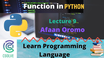function in python lecture 9 | Python Tutorial A/Oromo