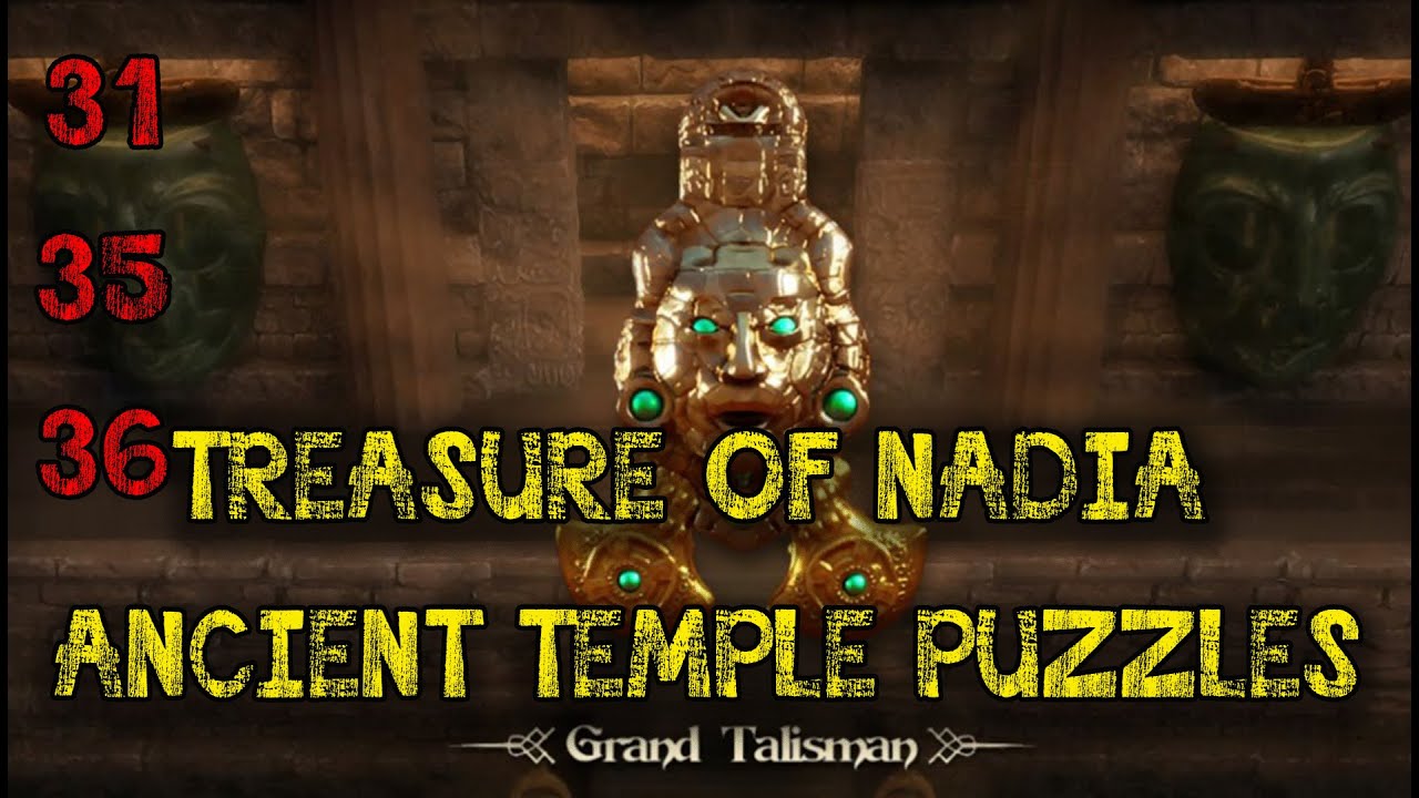 Treasure of Nadia Ancient Temple Puzzles Walkthrough | 31 | 35 | 36