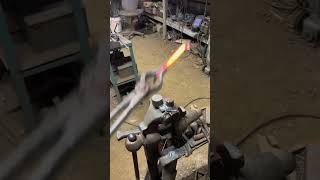 Forging a wall hook available @alderhardtironworks.com