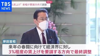 【速報】“３％賃上げ” 首相が要請方向で調整