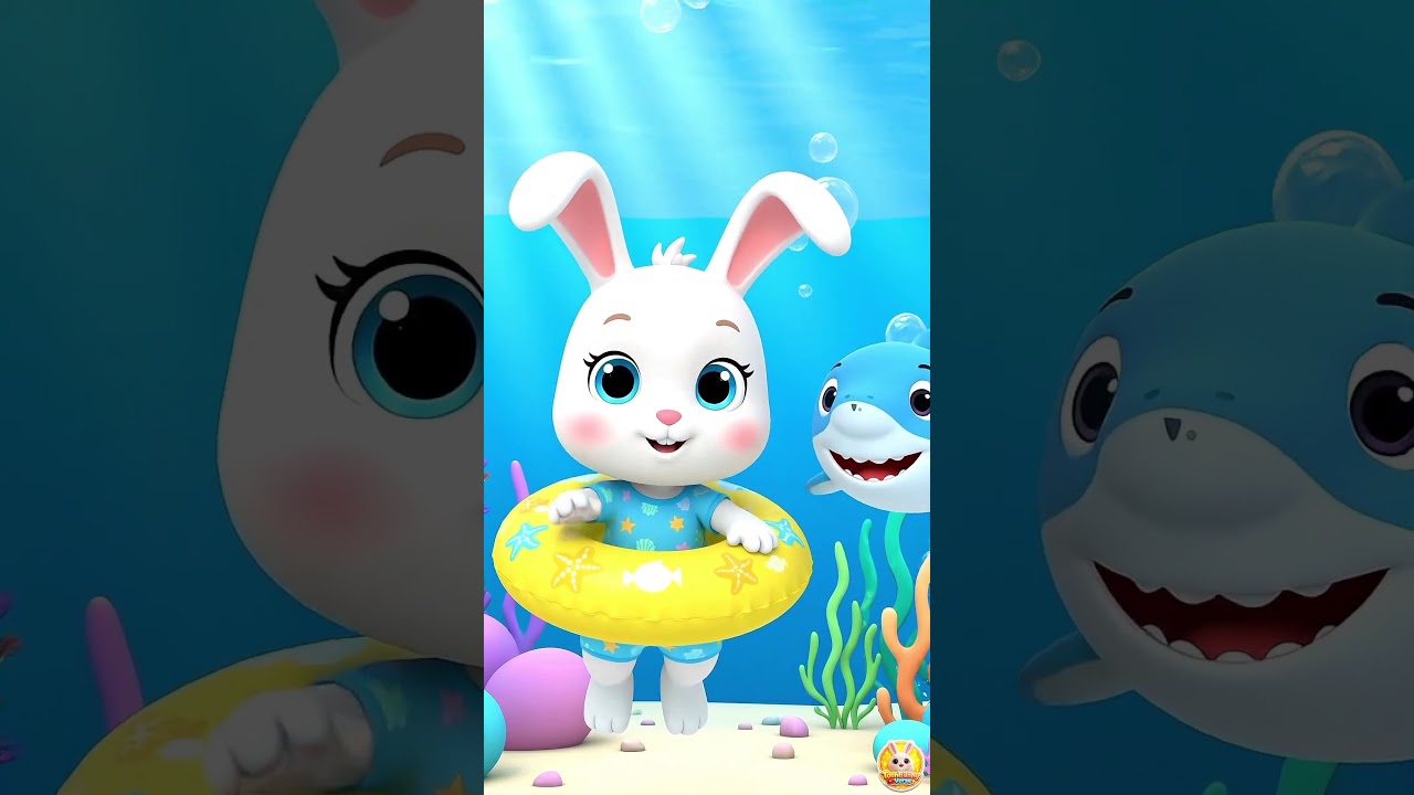 Baby Bunny & Friendly Shark 🐰🦈 | Cute Water Adventure Short