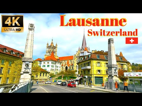 Lausanne, Switzerland 🇨🇭– Top Things to do in the Olympic Capital of Swiss – 4K 60fps  Walking Tour🚶