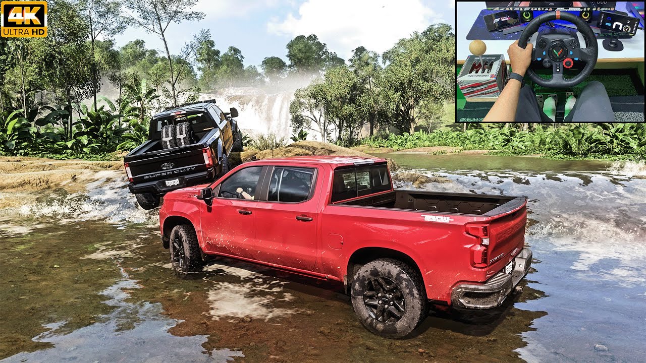 Chevrolet Silverado LT & Ford F-250 Super | OFFROAD - Forza Horizon 5 | Logitech G29 Steering Wheel