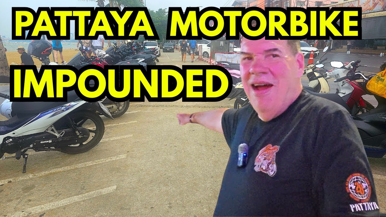 Поездка на мотоцикле по пляжу Паттайи, и мой мотоцикл был конфискован, штраф 1000 бат.