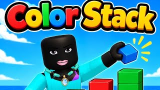 Playing 3 Games Of Color Stack On Roblox!! screenshot 3