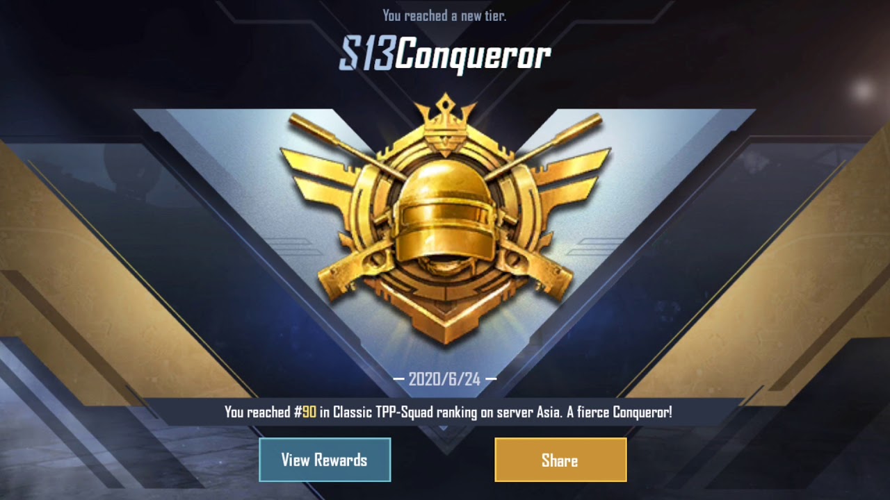 SEASON 13 CONQUEROR | PUBGM - YouTube