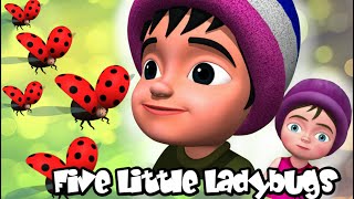 Five Little Ladybugs | New Nursery Rhyme from Bunny tv | Kids songs | Baby songs