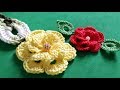 Flor em Crochê Cata-Vento Rasteirinha CROCHET FLOWER pattern Flor tejida a Crochet