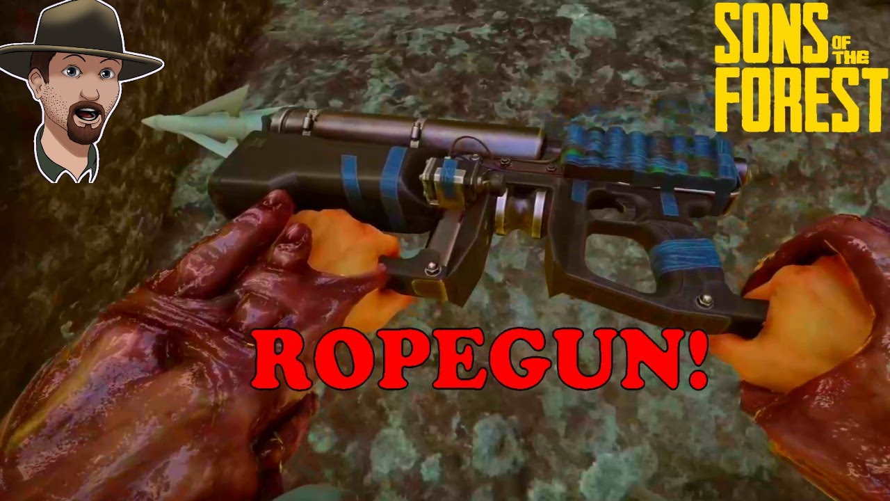 How to Get the Ropegun Grappling Hook- Sons of the Forest 