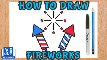 How To Draw Fireworks | Draw Independence Day Step By Step