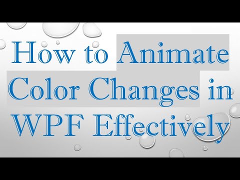 How to Animate Color Changes in WPF Effectively