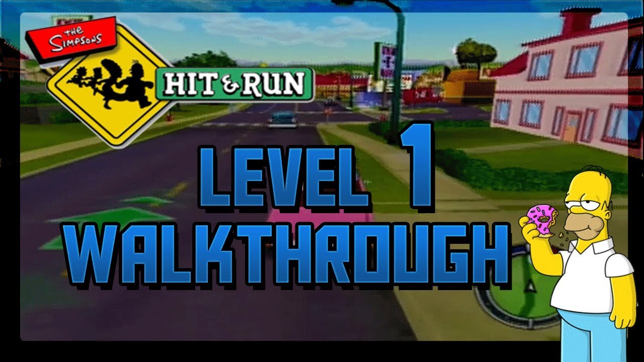 The Simpsons Hit and Run Level 1 Walkthrough - YouTube