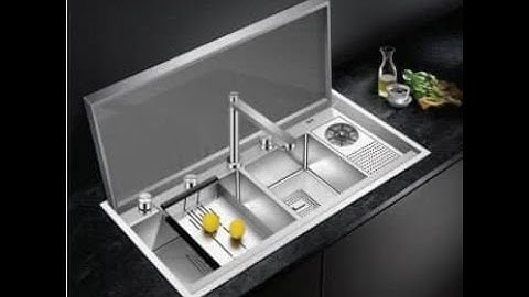 Chậu rửa bát 2 hố có khay rửa cốc Geler GL 9550 (950x500x220mm)