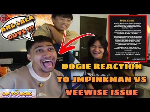 DOGIE REACTION TO JMPINKMAN VS VEEWISE ISSUE | VEEWISE VS JMPINKMAN 