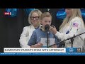 Elementary students speak with astronaut on ISS