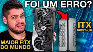 MONTANDO PC ITX com a MAIOR PLACA DE VÍDEO DO MUNDO. NCORE 100 MAX, RTX 4070 Ti  Super AORUS MASTER.