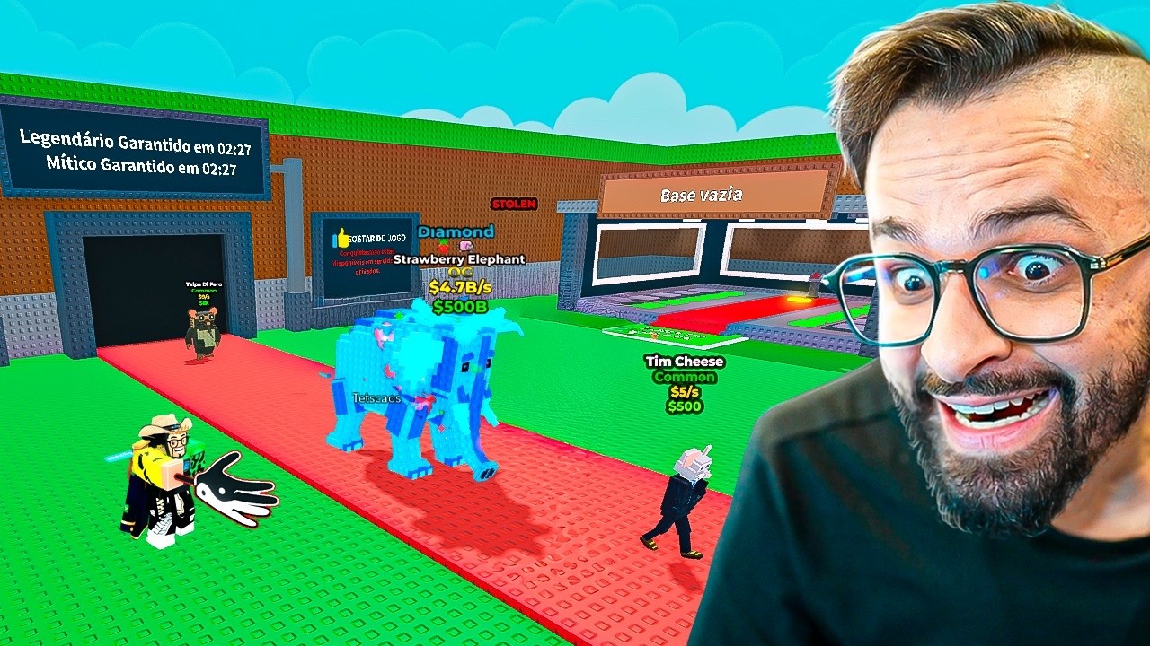 PEGUEI o ELEFANTE ÚNICO de 4.7BI/s na BASE TOP 1 do MUNDO no BRAINROT! 🧠🔥