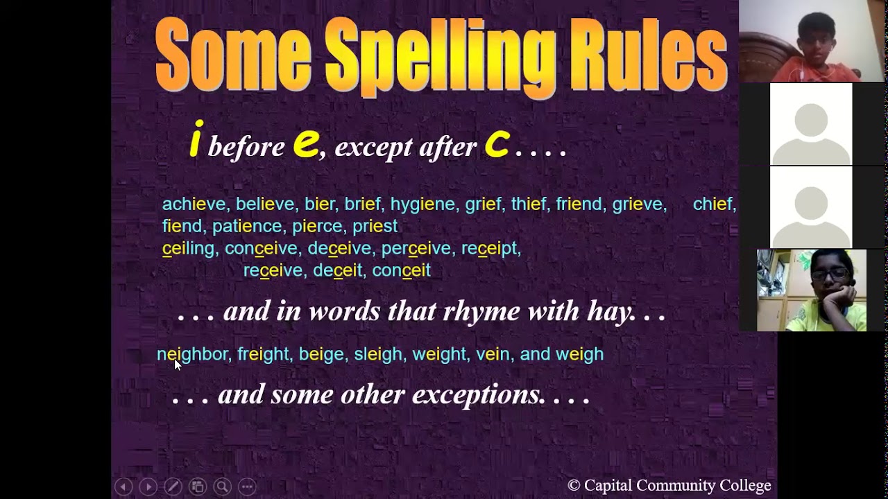 Comprehend way of mastering the Spelling Formation Part - 1. - YouTube
