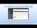 Cradlepoint netcloud manager  how to set a group configuration