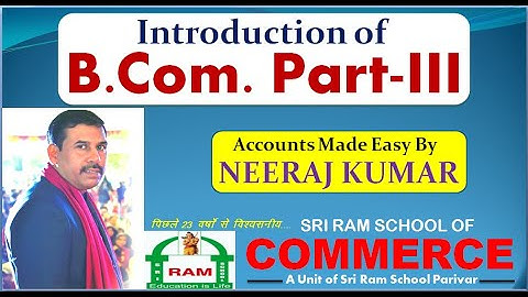 Introduction of B.Com. Part-III |For All University|