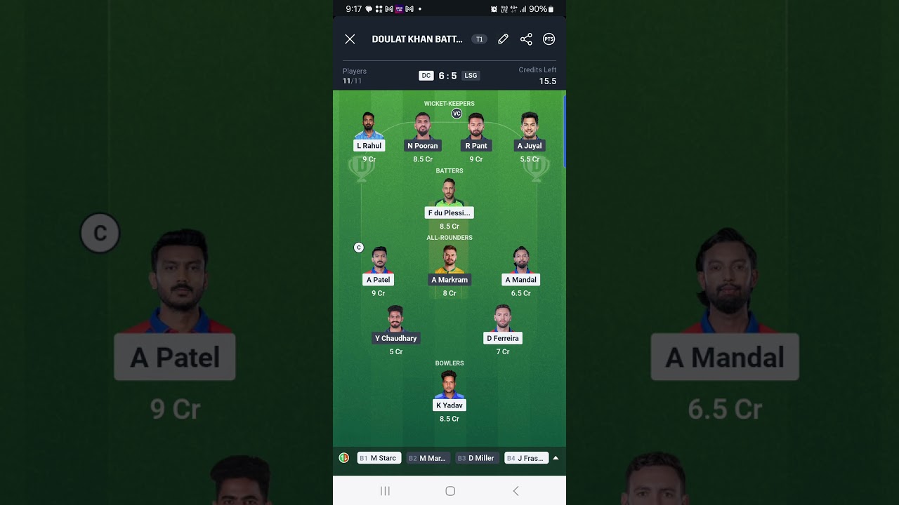 DC vs LSG dream 11 Prediction Today