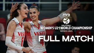 BRA🇧🇷 vs. TUR🇹🇷 - Full Match | Women's U21 World Championship | Aguascalientes