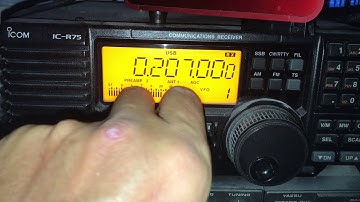 Icom IC-R75 on LW: RÚV Rás 1/Rás 2, Eiðar, Iceland 207 kHz, copied in Oxford UK