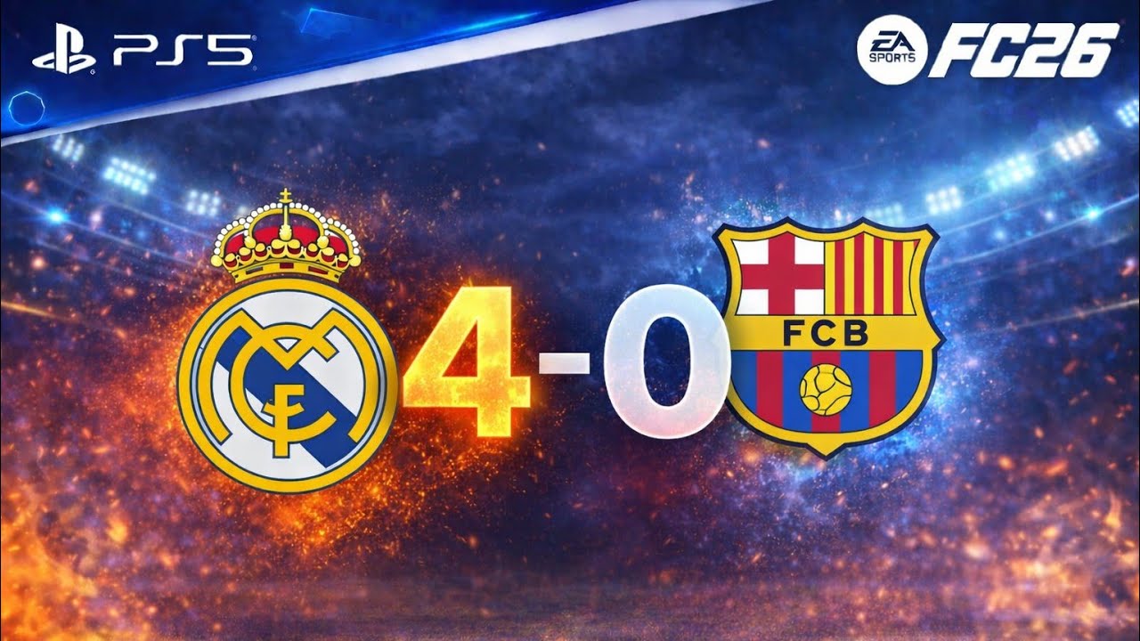 Real Madrid 4-0 Barcelona – Total El Clásico Domination! | FIFA 26