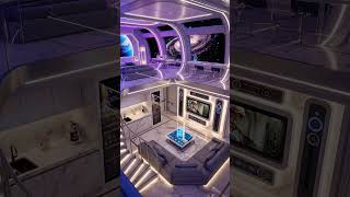 A luxurious loft duplex space hotel floating in the heart of the galaxy.