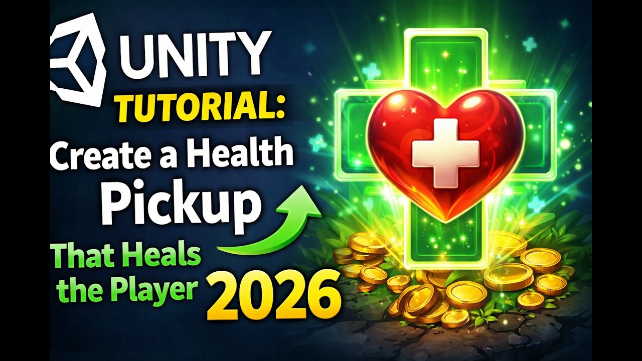 Unity Tutorial: Create a Health Pickup That Heals the Player 2026 - YouTube