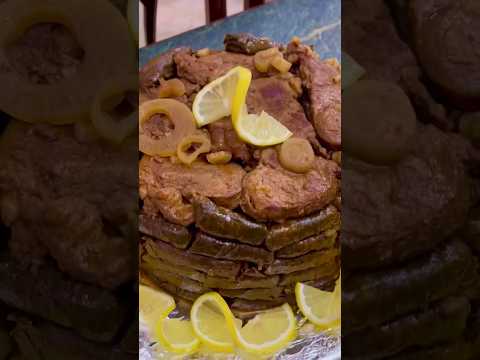 ورق عنب بشرائح الاستيك او Stuffed Grape leaves with  .. المقادير بالتفاصيل في الديسكريبشن ♥️Steak