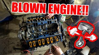 Pulling apart the BLOWN UP race engine from our real Talladega Nights NASCAR! (HUGE DAMAGE!!)