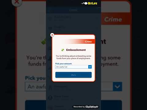 EMBEZZLING FUNDS IN BITLIFE - YouTube