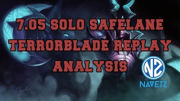 3.7k Terrorblade How to Solo Safelane Carry vs Dual Offlane - Dota 2 Patch 7.05