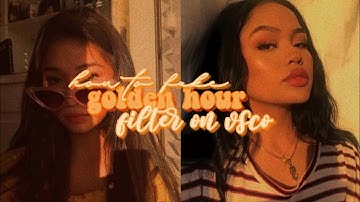 How to fake golden hour filter on VSCO ❥