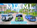 Miami 4k  driving from fashion district to sunny isles beach florida