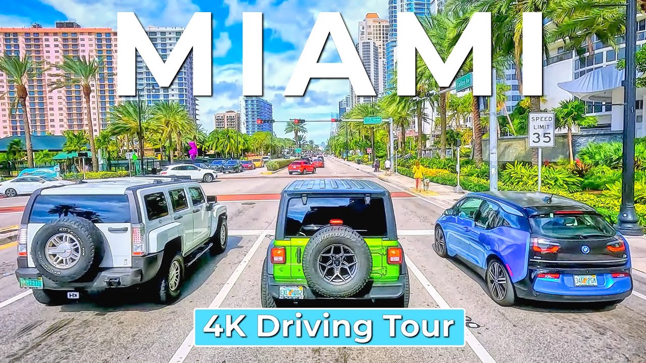 MIAMI 4K - Driving from Fashion District to Sunny Isles Beach, Florida