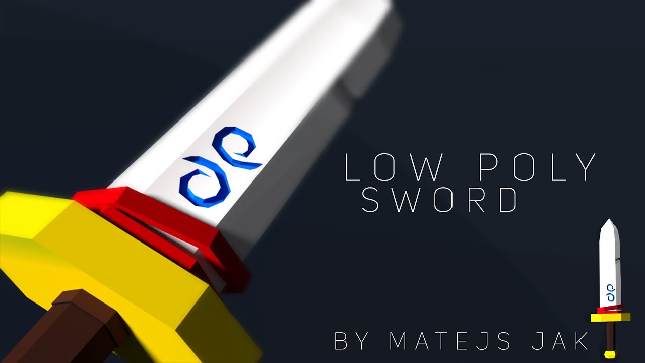 How to make Low Poly cartoon sword | Blender 3D - YouTube